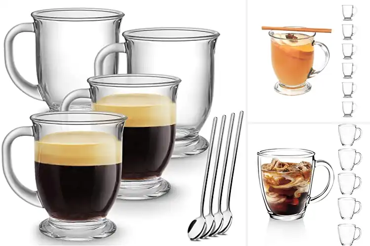 Detailed view of Best Clear Glass Coffee Mugs