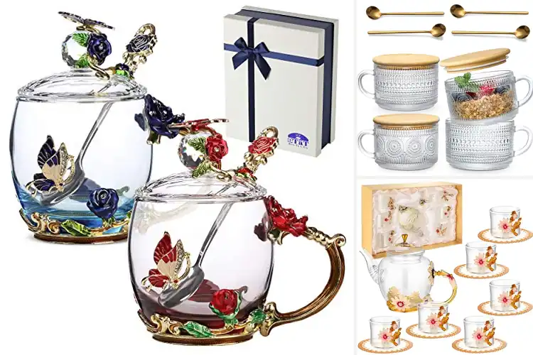 Detailed view of Best Glass Tea Cup Gift Sets